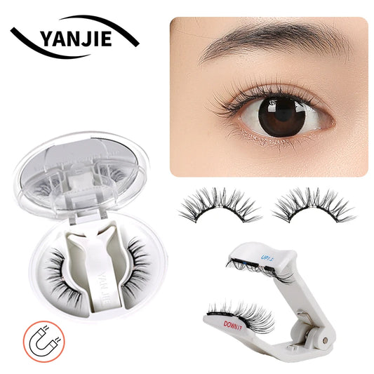 YANJIE Soft Magnetic Eyelash Kit Easy-to-Wear Tweezers Waterproof Vegan Lashes Last 2 Months Natural Look-Vegan Lashes Supplier